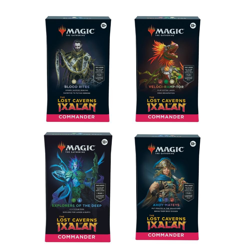 1b849b13dbd7cd16ac104c5bec011104 MTG - The Lost Caverns of Ixalan - English Commander Deck - Set of 4