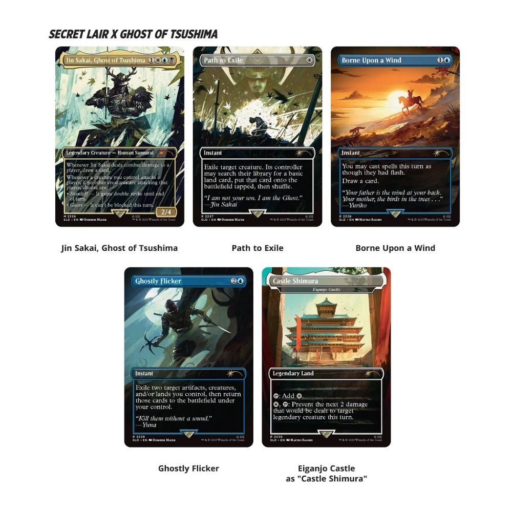 43219b25ab0c3e5cc25e37a807a02549 MTG Secret Lair: Ghosts Of Tsushima Shadow Samurai Regular