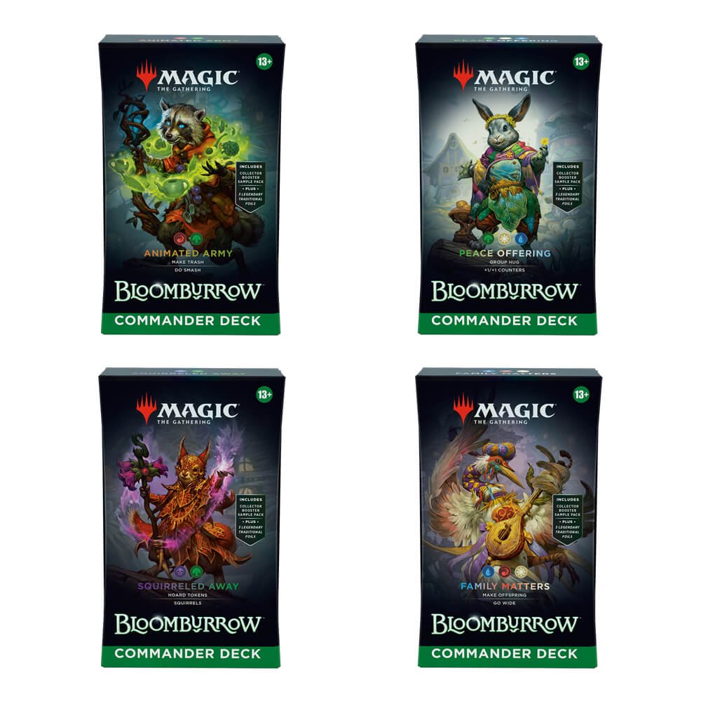 586cae983fca967656c8288422548e19 MTG - Bloomburrow - English Commander Deck - Set of 4