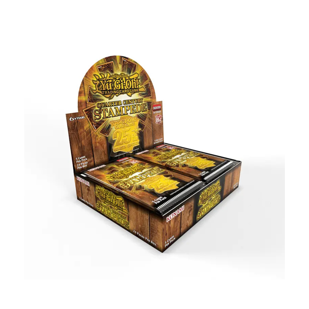 7422edf195c17f3f8504800f3da5c374-1 Yu-Gi-Oh! Quarter Century Stampede Booster Box