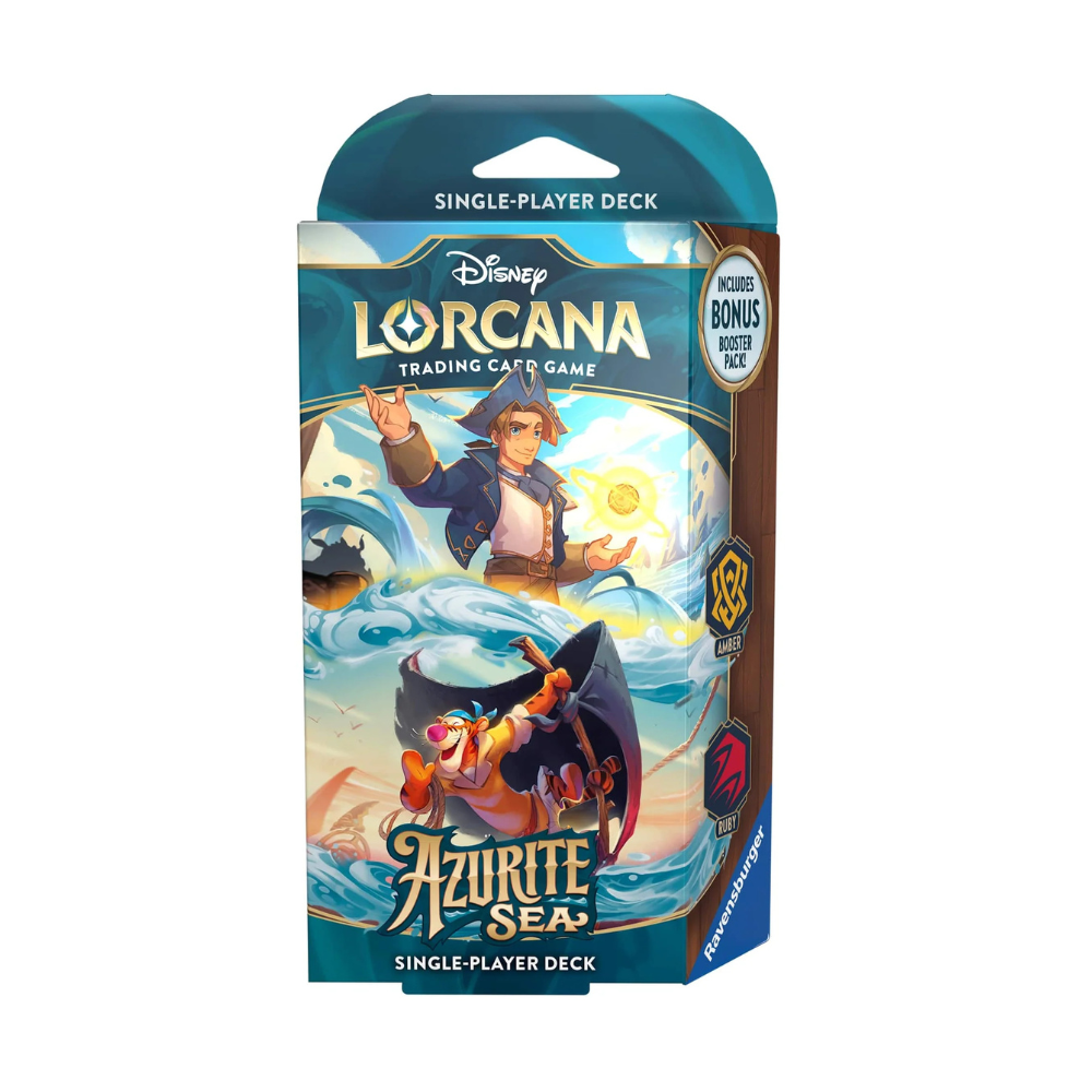 93f8c5a475e4e82df667235264024331 Disney Lorcana - Set 6 - Azurite Sea Starter Deck - Amber & Ruby