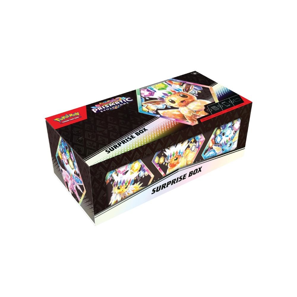 9e6fef13cbea14df53fa11af6827a5bf Pokemon Prismatic Evolutions Surprise Box