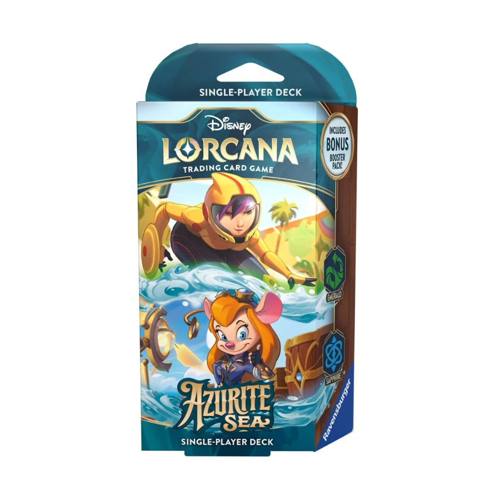 d7d60aa5a5bc69d3955888403935b180 Disney Lorcana - Set 6 - Azurite Sea Starter Deck - Emerald & Sapphire