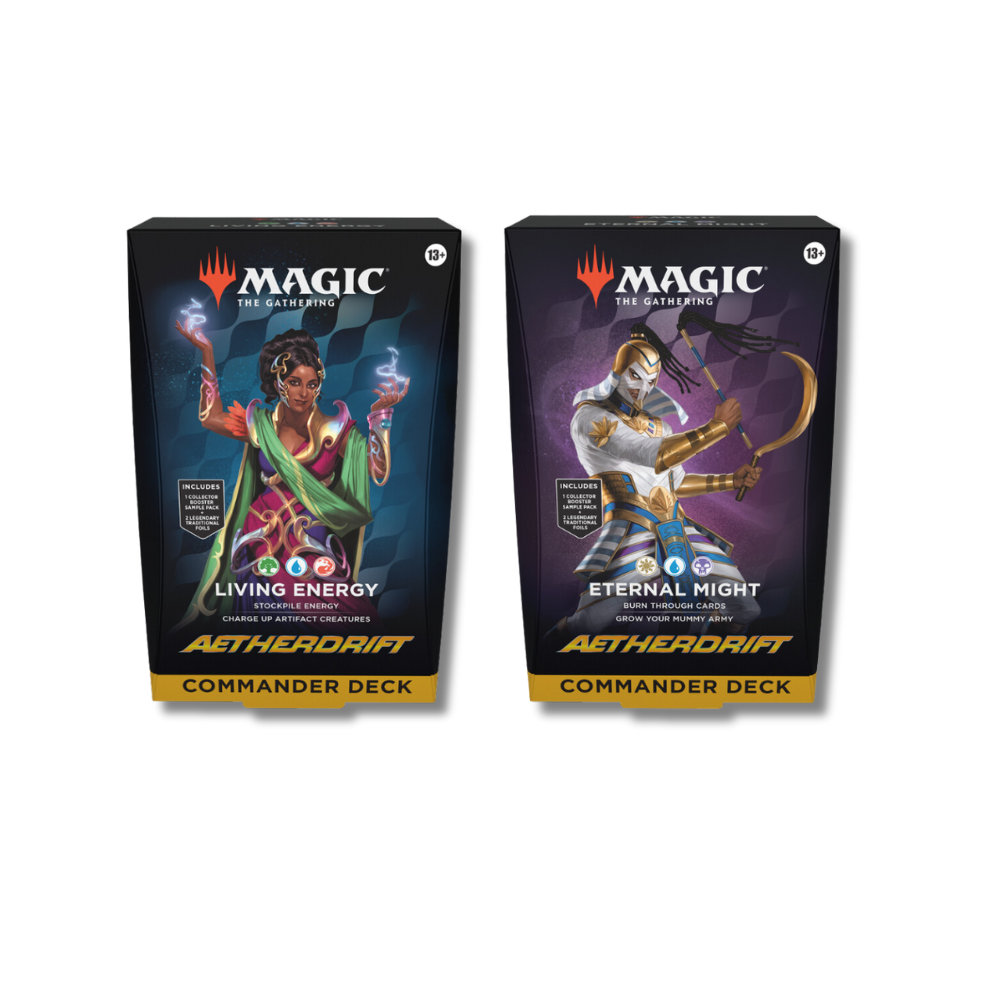 e6b3328c59c8c1f0d3cb0d487a8d8af1 MTG - Aetherdrift - Commander Deck English - Set of 2 - Eternal Might & Living Energy